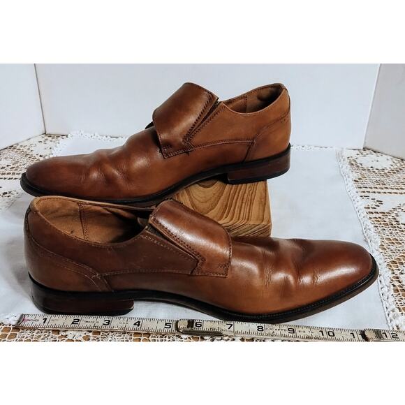 Men's Florsheim Monk Strap Brown Leather Dress Shoes Size 9M Style 14293-221 - Picture 5 of 7